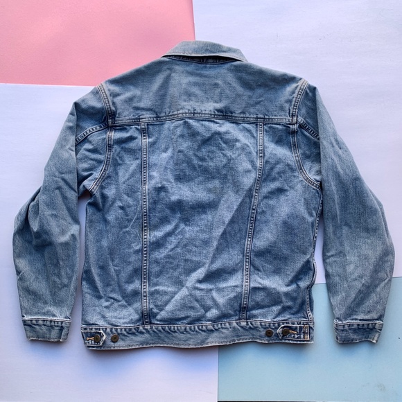 Eddie Bauer Mens Jean Jacket Size Small Denim Winter Vintage Distressed Trucker - Picture 4 of 9